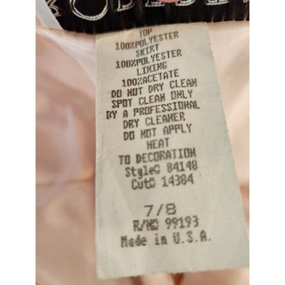 Vintage 80s Roberta Pink Champagne Beaded Formal Prom Sleeveless Dress Gown S - Picture 9 of 10